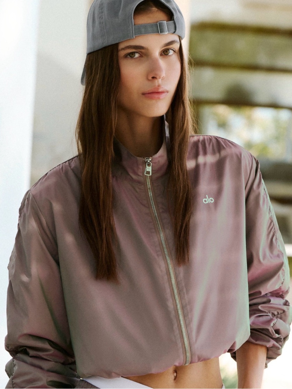 ALO Yoga Prismatic Jacket Pink Moonlight